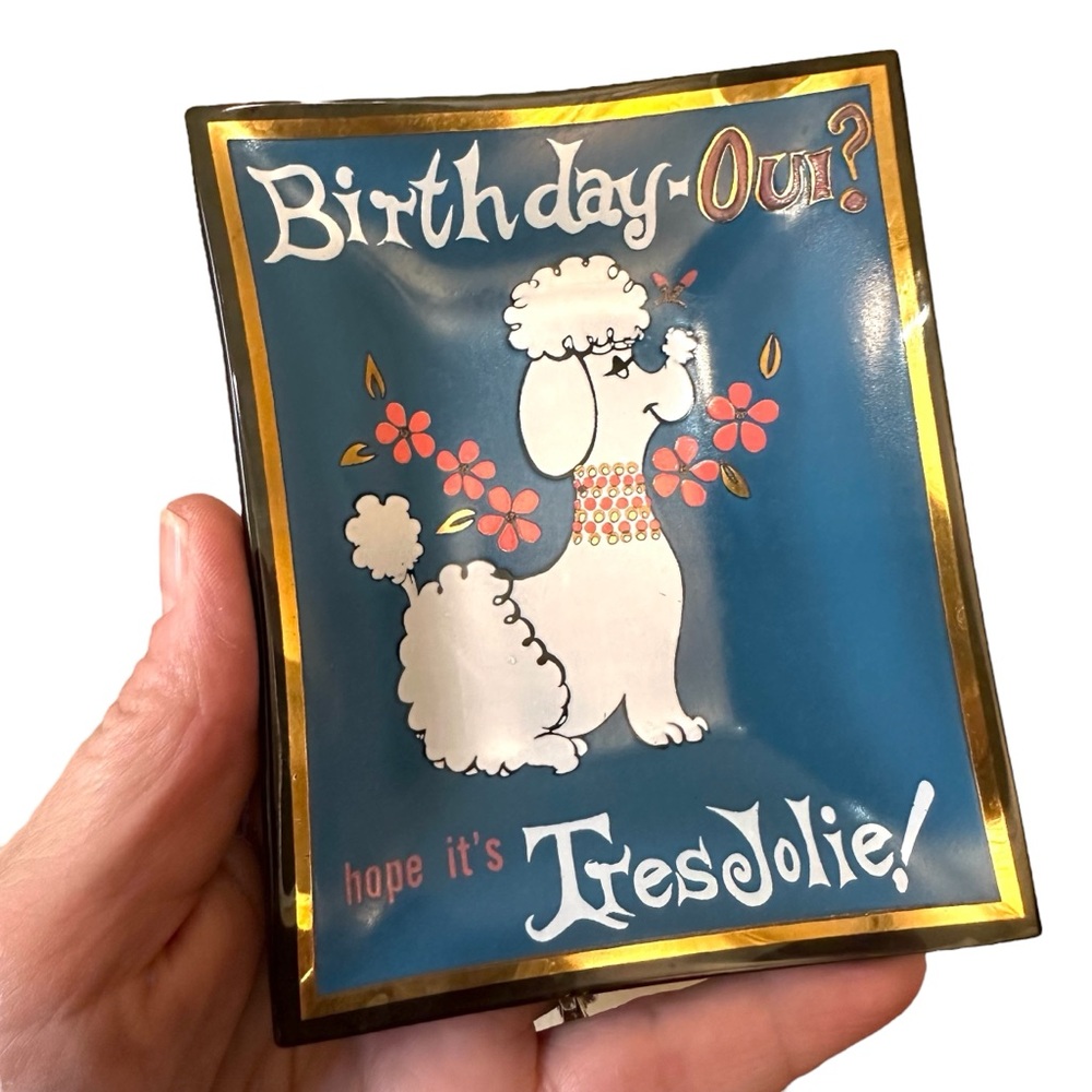 Vintage Houze Art Birthday Trinket Dish